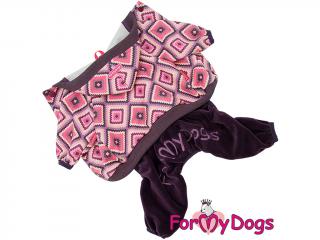 FOR MY DOGS Obleček – overal SQUARES 10/XS