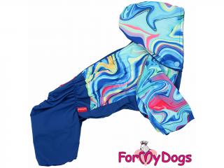 FOR MY DOGS Obleček – pláštěnka MULTICOLOUR, modrá 12/S