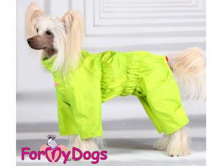 FOR MY DOGS Obleček – pláštěnka NEON, žluto-zelená 18/XL