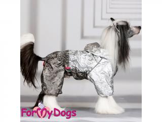 FOR MY DOGS Obleček – pláštěnka SILVER, stříbrná 22/XXXL