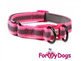 FOR MY DOGS Obojek RETROREFLECTIVE FUCHSIA Růžový S