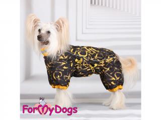 FOR MY DOGS Overal BLACK AND YELLOW, černo-žlutý, 18/XL