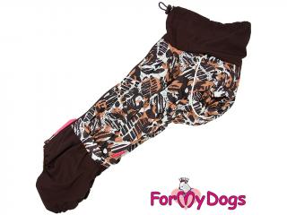 FOR MY DOGS Overal COCOA pro fenky jezevčíků, hnědý TC2