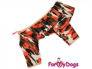 FOR MY DOGS Overal DUSTER ORANGE CAMOUFLAGE, oranžový, 14/M