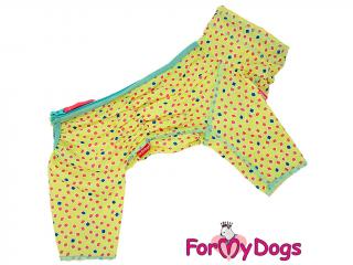 FOR MY DOGS Overal DUSTER SQUARE YELLOW, žlutý 12/S