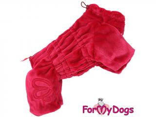 FOR MY DOGS Overal FUR COAT, červený, 14/M