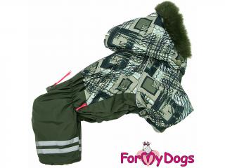 FOR MY DOGS Overal KHAKI PATCH, zelený 16/L