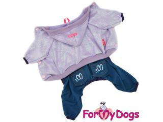 FOR MY DOGS Overal LILAC SHIMMER, modro-fialový, 18/XL