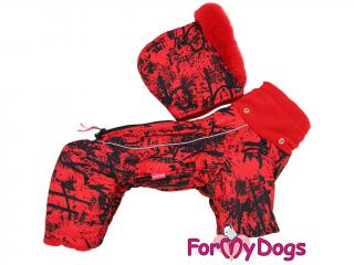 FOR MY DOGS Overal RED&BLACK, červený 20/XXL