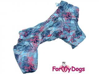 FOR MY DOGS Overal SCRIBBLER, modrý 18/XL