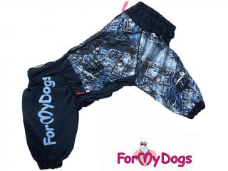 FOR MY DOGS Pláštěnka BLUE DENIM, modrá A1