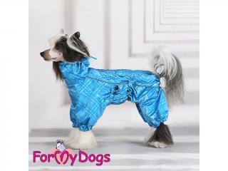 FOR MY DOGS pláštěnka BLUE TARTAN, modrá 16/L
