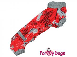 FOR MY DOGS pláštěnka FMD RED, červená TM2