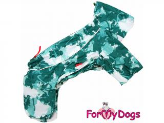 FOR MY DOGS pláštěnka GREEN BLOT, zelená 18/XL