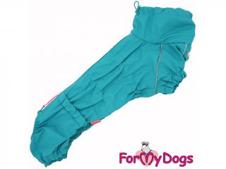 FOR MY DOGS pláštěnka PLAID AQUA, modrozelená TC2