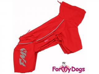 FOR MY DOGS pláštěnka PLAID RED, červená 18/XL