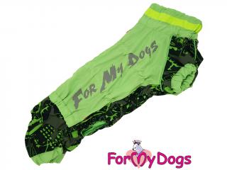 FOR MY DOGS Pláštěnka pro psy jezevčíků GREEN NEON, Zelená, TM1