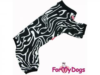 FOR MY DOGS Pyžamo Black&White, černo-bílé 18/XL