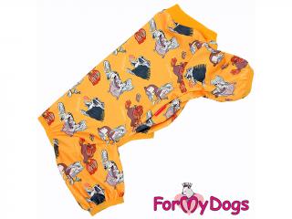 FOR MY DOGS Pyžamo YELLOW CRESTED, žluté 16/L