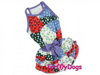 FOR MY DOGS Šaty PATCHWORK PURPLE, multicolor, 10/XS