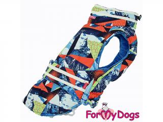 FOR MY DOGS Zimní bunda  pro jezevčíky MOUNTAINS, multicolor TC2