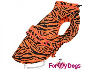 FOR MY DOGS Zimní bunda  pro jezevčíky TIGER, oranžovo-černá TC1