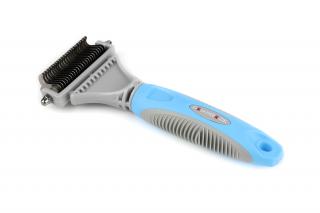 GROOMER Univerzální trimovací hrabičky 18 cm, modré