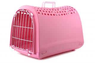 IMAC Přepravka pro kočky a malé psy 50 × 32 × 34,5 cm, růžová