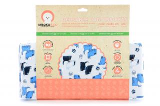 MISOKO & CO Pratelná absorbční podložka 70 × 80 cm Modro-bílá