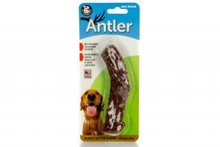 PET QWERKS Dentální ANTLER s příchutí arašídového másla L