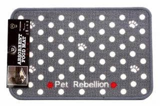 PET REBELLION Kobereček pod misky Šedý 45 × 100 cm