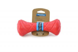 PitchDog Hračka pro psy – kost, 18 cm, červená