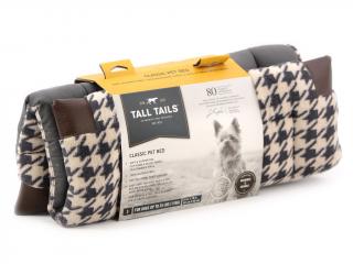 TALL TAILS Houndstooth Fleece – podložka pro psy, šedo-béžová S