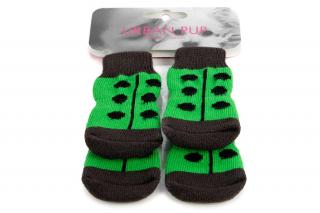 URBAN PUP Protiskluzové ponožky GREEN FROG, zelené S