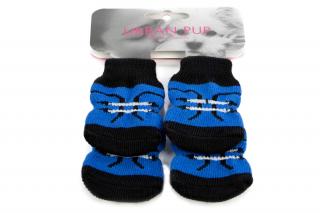 URBAN PUP Protiskluzové ponožky SOCCER, modro-černé L