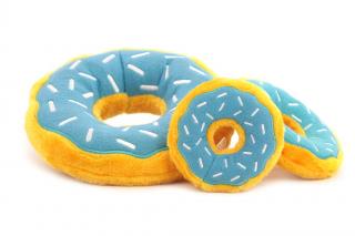 ZippyPaws Plyšový donut – borůvkový M