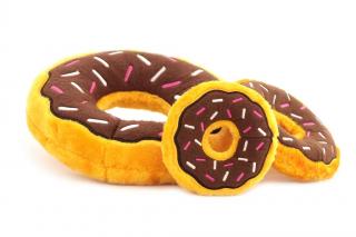 ZippyPaws Plyšový donut – čokoládový M