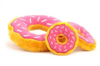 ZippyPaws Plyšový donut – jahodový M