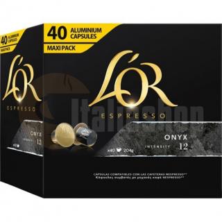 Nespresso kapsle L´OR Onyx 40ks - hliníkové