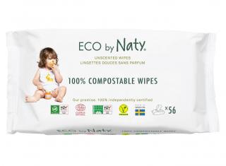 ECO by Naty vlhčené ubrousky bez vůně - pro citlivou pokožku (56 ks)