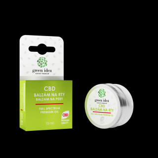 Green Idea Topvet Premium CBD balzám na rty 15 ml