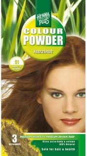 HennaPlus přírodní barva na vlasy prášková oříšková 100g