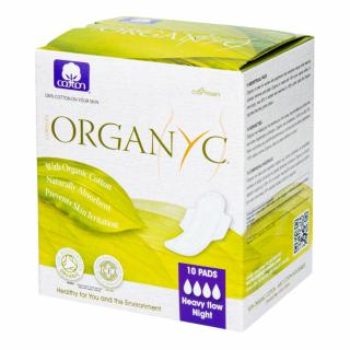 Organyc Dámské vložky s křidélky noční BIO bavlna 10 ks