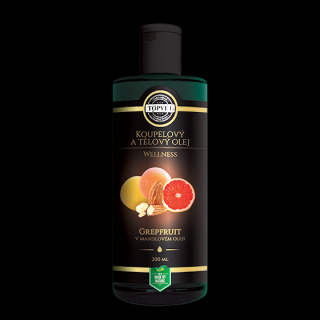 Topvet Koupelový a tělový olej Grapefruit v mandlovém oleji 200ml
