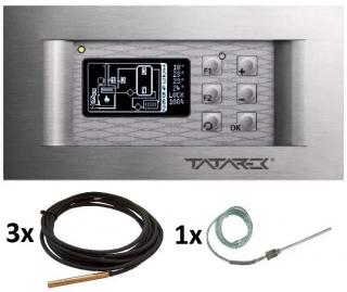 TATAREK RT 08 GEX HYBRID TD REGULÁTOR AUTOMATIKY (Mikroprocesorový regulátor teploty pro teplovodní krbové vložky a kamna s externím přívodem vzduchu.)