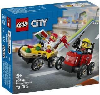 LEGO® City 60458 Závodní balíček: Rozvoz pizzy vs. hasičské auto