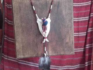 náhrdelník amulet na krk srnčí čelisti (cena za kus)