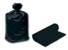 PE pytel 120 l (60 mi) - černá (25 ks) (70 x 110 cm - plastový pytel na odpady a prádlo )