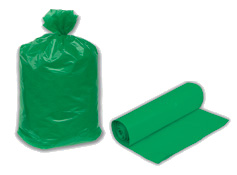 PE pytel 120 l (60 mi) - zelená (25 ks) (70 x 110 cm - plastový pytel na odpady a prádlo )