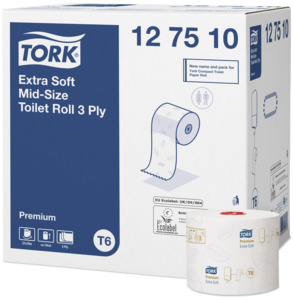 Toaletní papír Tork Premium ExtraSoft - kompaktní role, 3 vrstvy, bílá (27 rolí)